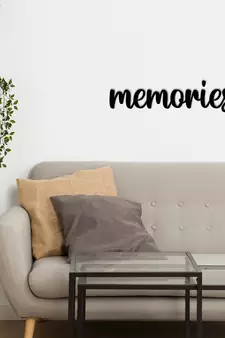 eCraftIndia "Memories" Black Engineered Wood Wall Art Cutout, Ready to Hang Home Decor