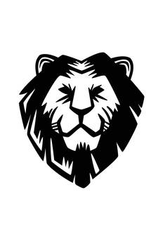 eCraftIndia "Lion Face" Black Engineered Wood Wall Art Cutout, Ready to Hang Home Decor