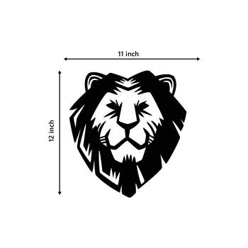 eCraftIndia "Lion Face" Black Engineered Wood Wall Art Cutout, Ready to Hang Home Decor 3