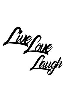 eCraftIndia "Live Love Laugh" Black Engineered Wood Wall Art Cutout, Ready to Hang Home Decor