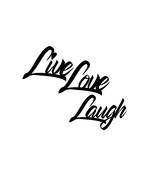 eCraftIndia "Live Love Laugh" Black Engineered Wood Wall Art Cutout, Ready to Hang Home Decor
