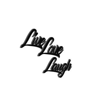 eCraftIndia "Live Love Laugh" Black Engineered Wood Wall Art Cutout, Ready to Hang Home Decor 2