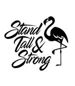 eCraftIndia "Stand Tall & Strong" With a Flamingo Black Engineered Wood Wall Art Cutout, Ready to Hang Home Decor