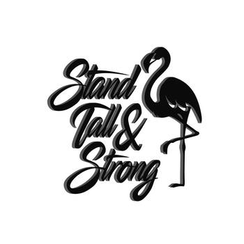eCraftIndia "Stand Tall & Strong" With a Flamingo Black Engineered Wood Wall Art Cutout, Ready to Hang Home Decor 2