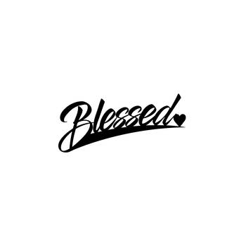 eCraftIndia "Blessed" Black Engineered Wood Wall Art Cutout, Ready to Hang Home Decor 1