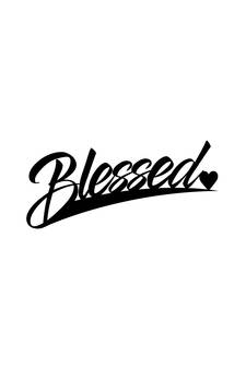eCraftIndia "Blessed" Black Engineered Wood Wall Art Cutout, Ready to Hang Home Decor