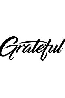 eCraftIndia "Grateful" Black Engineered Wood Wall Art Cutout, Ready to Hang Home Decor