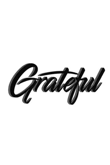 eCraftIndia "Grateful" Black Engineered Wood Wall Art Cutout, Ready to Hang Home Decor