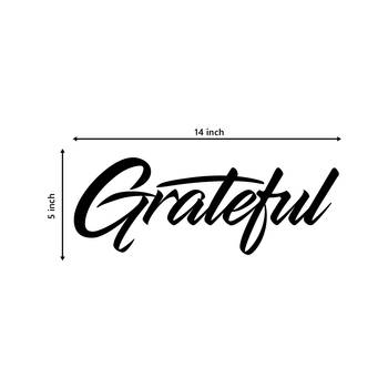 eCraftIndia "Grateful" Black Engineered Wood Wall Art Cutout, Ready to Hang Home Decor 3