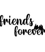 eCraftIndia "Friends Forever" Black Engineered Wood Wall Art Cutout, Ready to Hang Home Decor