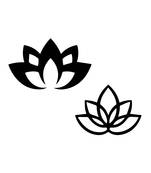 eCraftIndia "2 Lotus" Black Engineered Wood Wall Art Cutout, Ready to Hang Home Decor
