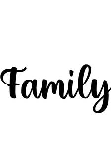 eCraftIndia "Family" Black Engineered Wood Wall Art Cutout, Ready to Hang Home Decor
