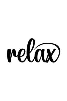 eCraftIndia "Relax" Black Engineered Wood Wall Art Cutout, Ready to Hang Home Decor