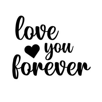 eCraftIndia "Love You Forever" Black Engineered Wood Wall Art Cutout, Ready to Hang Home Decor 1