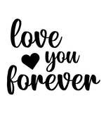 eCraftIndia "Love You Forever" Black Engineered Wood Wall Art Cutout, Ready to Hang Home Decor