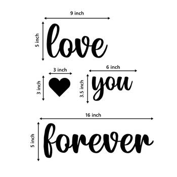 eCraftIndia "Love You Forever" Black Engineered Wood Wall Art Cutout, Ready to Hang Home Decor 3