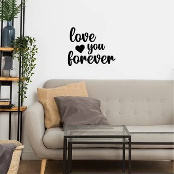 eCraftIndia "Love You Forever" Black Engineered Wood Wall Art Cutout, Ready to Hang Home Decor 5