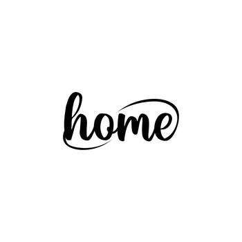 eCraftIndia "Home" Black Engineered Wood Wall Art Cutout, Ready to Hang Home Decor 1
