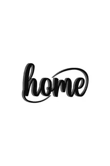 eCraftIndia "Home" Black Engineered Wood Wall Art Cutout, Ready to Hang Home Decor