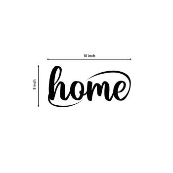 eCraftIndia "Home" Black Engineered Wood Wall Art Cutout, Ready to Hang Home Decor 3