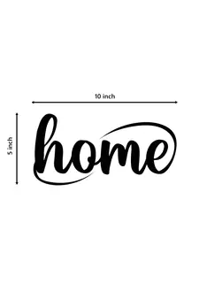 eCraftIndia "Home" Black Engineered Wood Wall Art Cutout, Ready to Hang Home Decor