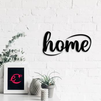 eCraftIndia "Home" Black Engineered Wood Wall Art Cutout, Ready to Hang Home Decor 4