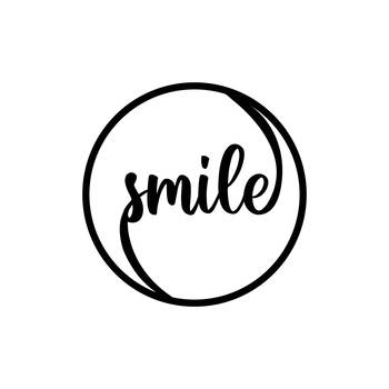 eCraftIndia "Smile" Black Engineered Wood Wall Art Cutout, Ready to Hang Home Decor 1