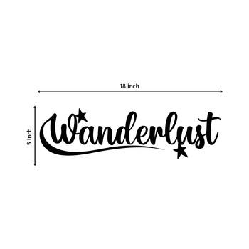 eCraftIndia "Wanderlust" Black Engineered Wood Wall Art Cutout, Ready to Hang Home Decor 3