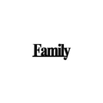 eCraftIndia "Family" Black Engineered Wood Wall Art Cutout, Ready to Hang Home Decor 2