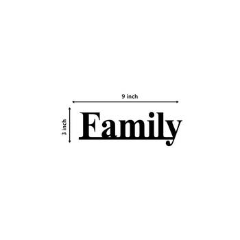 eCraftIndia "Family" Black Engineered Wood Wall Art Cutout, Ready to Hang Home Decor 3