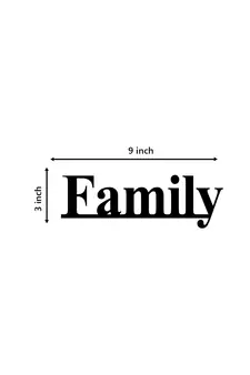 eCraftIndia "Family" Black Engineered Wood Wall Art Cutout, Ready to Hang Home Decor