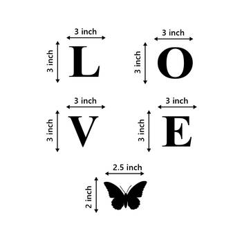 eCraftIndia "Love with Butterfly" Black Engineered Wood Wall Art Cutout, Ready to Hang Home Decor 3