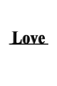 eCraftIndia "Love" Black Engineered Wood Wall Art Cutout, Ready to Hang Home Decor