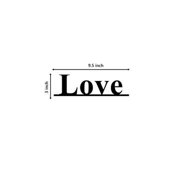 eCraftIndia "Love" Black Engineered Wood Wall Art Cutout, Ready to Hang Home Decor 3
