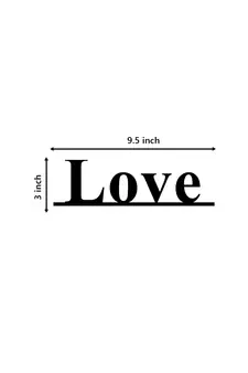 eCraftIndia "Love" Black Engineered Wood Wall Art Cutout, Ready to Hang Home Decor
