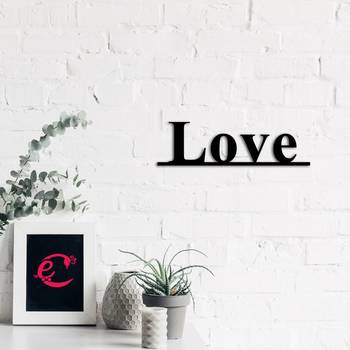 eCraftIndia "Love" Black Engineered Wood Wall Art Cutout, Ready to Hang Home Decor 4