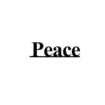 eCraftIndia "Peace" Black Engineered Wood Wall Art Cutout, Ready to Hang Home Decor 1