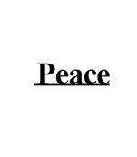 eCraftIndia "Peace" Black Engineered Wood Wall Art Cutout, Ready to Hang Home Decor