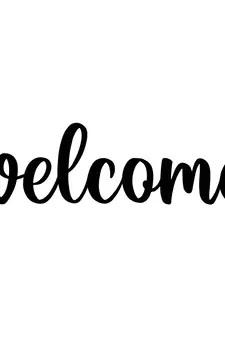 eCraftIndia "Welcome" Black Engineered Wood Wall Art Cutout, Ready to Hang Home Decor