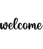 eCraftIndia "Welcome" Black Engineered Wood Wall Art Cutout, Ready to Hang Home Decor
