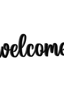eCraftIndia "Welcome" Black Engineered Wood Wall Art Cutout, Ready to Hang Home Decor
