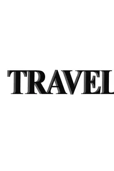 eCraftIndia "TRAVEL" Black Engineered Wood Wall Art Cutout, Ready to Hang Home Decor