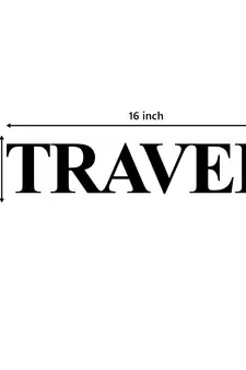eCraftIndia "TRAVEL" Black Engineered Wood Wall Art Cutout, Ready to Hang Home Decor
