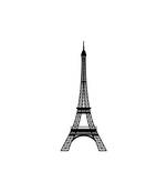 eCraftIndia "Eiffel Tower" Black Engineered Wood Wall Art Cutout, Ready to Hang Home Decor