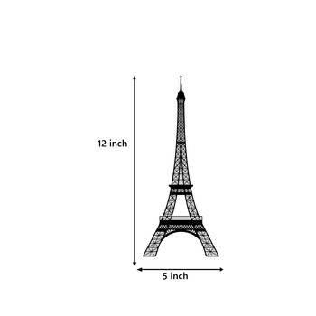 eCraftIndia "Eiffel Tower" Black Engineered Wood Wall Art Cutout, Ready to Hang Home Decor 3