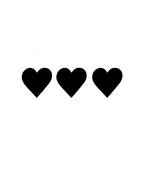 eCraftIndia Set of 3 "Hearts" Black Engineered Wood Wall Art Cutout, Ready to Hang Home Decor