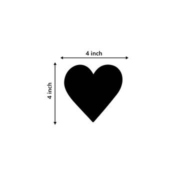 eCraftIndia Set of 3 "Hearts" Black Engineered Wood Wall Art Cutout, Ready to Hang Home Decor 3