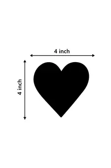 eCraftIndia Set of 2 "Hearts" Black Engineered Wood Wall Art Cutout, Ready to Hang Home Decor