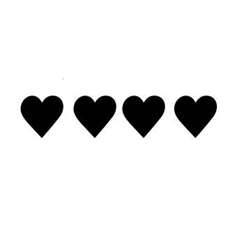 eCraftIndia Set of 4 "Hearts" Black Engineered Wood Wall Art Cutout, Ready to Hang Home Decor 1