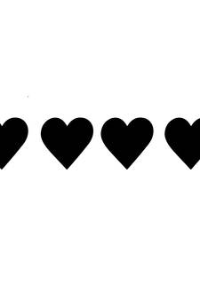 eCraftIndia Set of 4 "Hearts" Black Engineered Wood Wall Art Cutout, Ready to Hang Home Decor